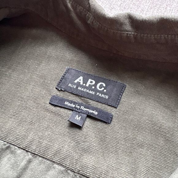 A.P.C Men’s Corduroy Button Down Shirt - Picture 2 of 4